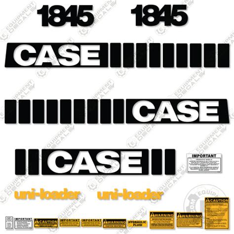 1845c case skid steer decals|Case 1845C Skid Steer 1845 C Vinyl Decal Sticker Aftermarket.